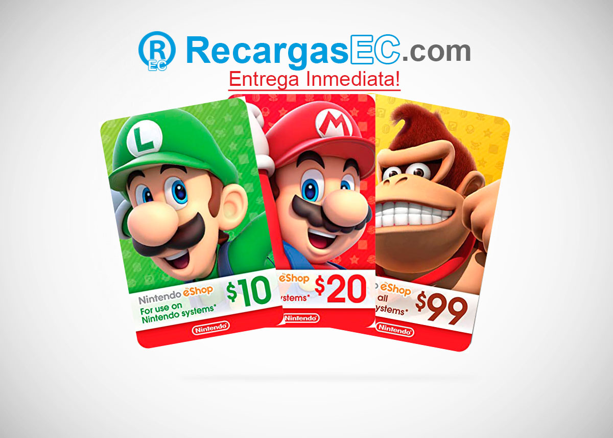 Tarjetas Nintendo Ecuador con Entrega Inmediata